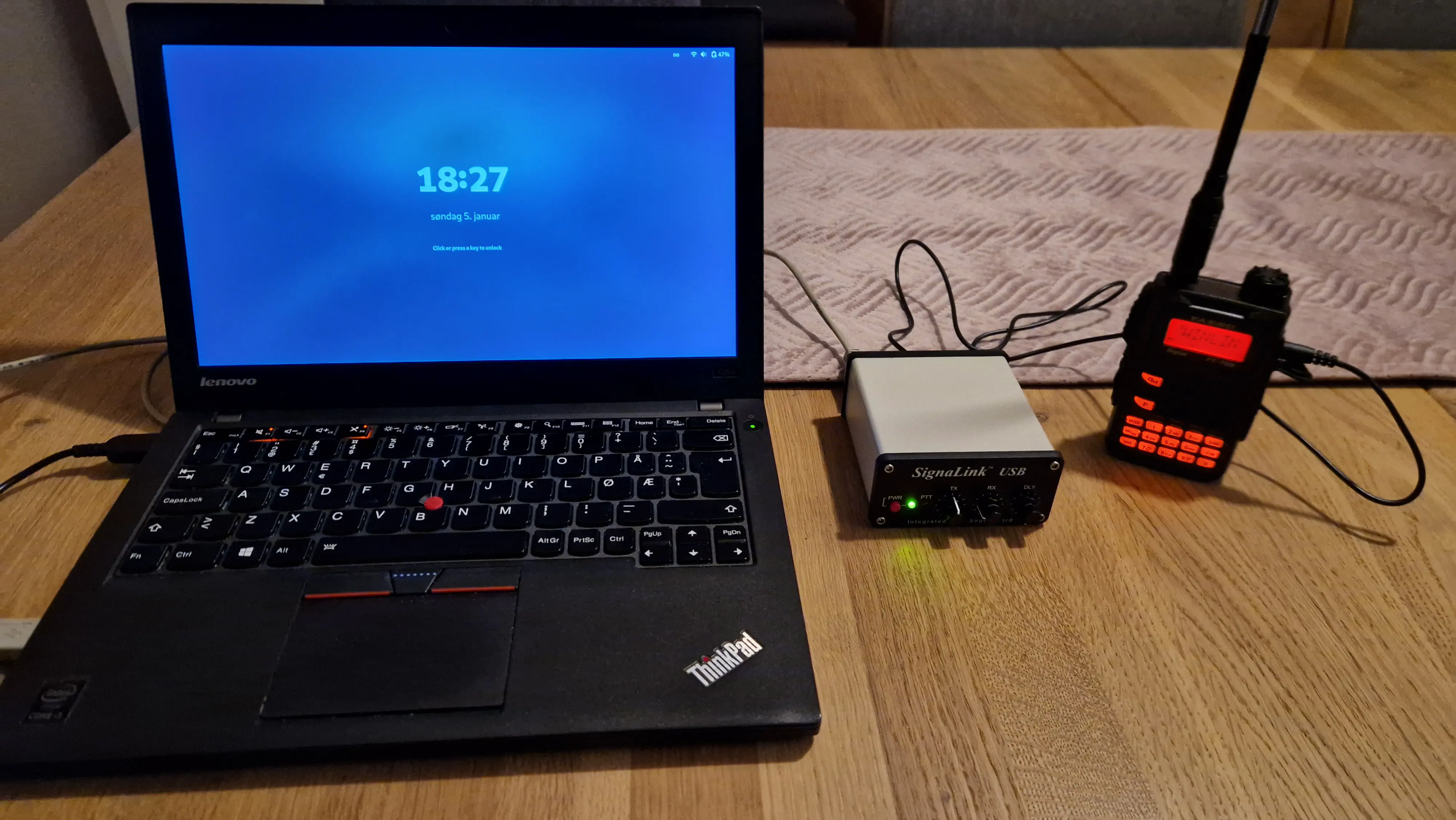 VHF Winlink hardware setup.